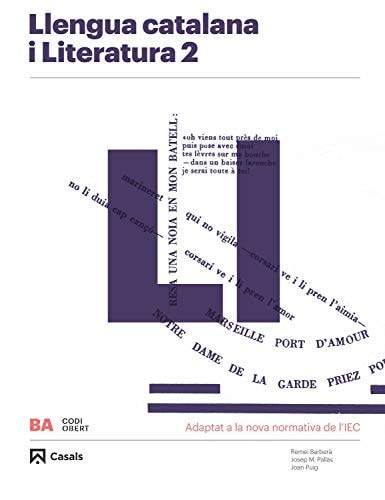 Llengua Catalana I Literatura 2 Ba 2020 - Casals