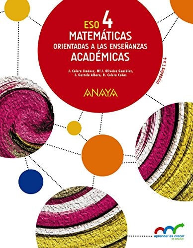 Matemáticas orientadas a las Enseñanzas Académicas 4. (Trimestres) – ANAYA EDUCACIÓN