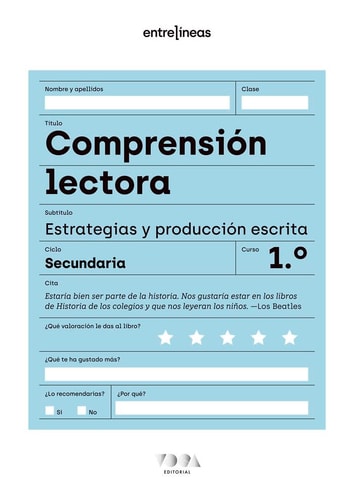 Entrelíneas 1. Comprensión lectora, estrategias y producción escrita – VOCA Editorial